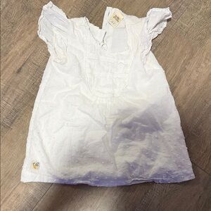 Wildflowers White Textured Kids Blouse